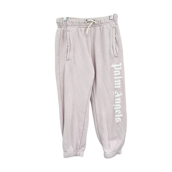 Palm Angels Girl’s Blush Lilac Logo Print Jogger Lounge Casual Sweatpants Size 4 - Picture 1 of 5